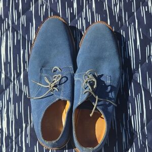 Vibram Men's Blue Suede Oxfords